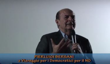 Pierluigi Bersani a Viareggio dai Democratici per il NO.Ampia sintesi.